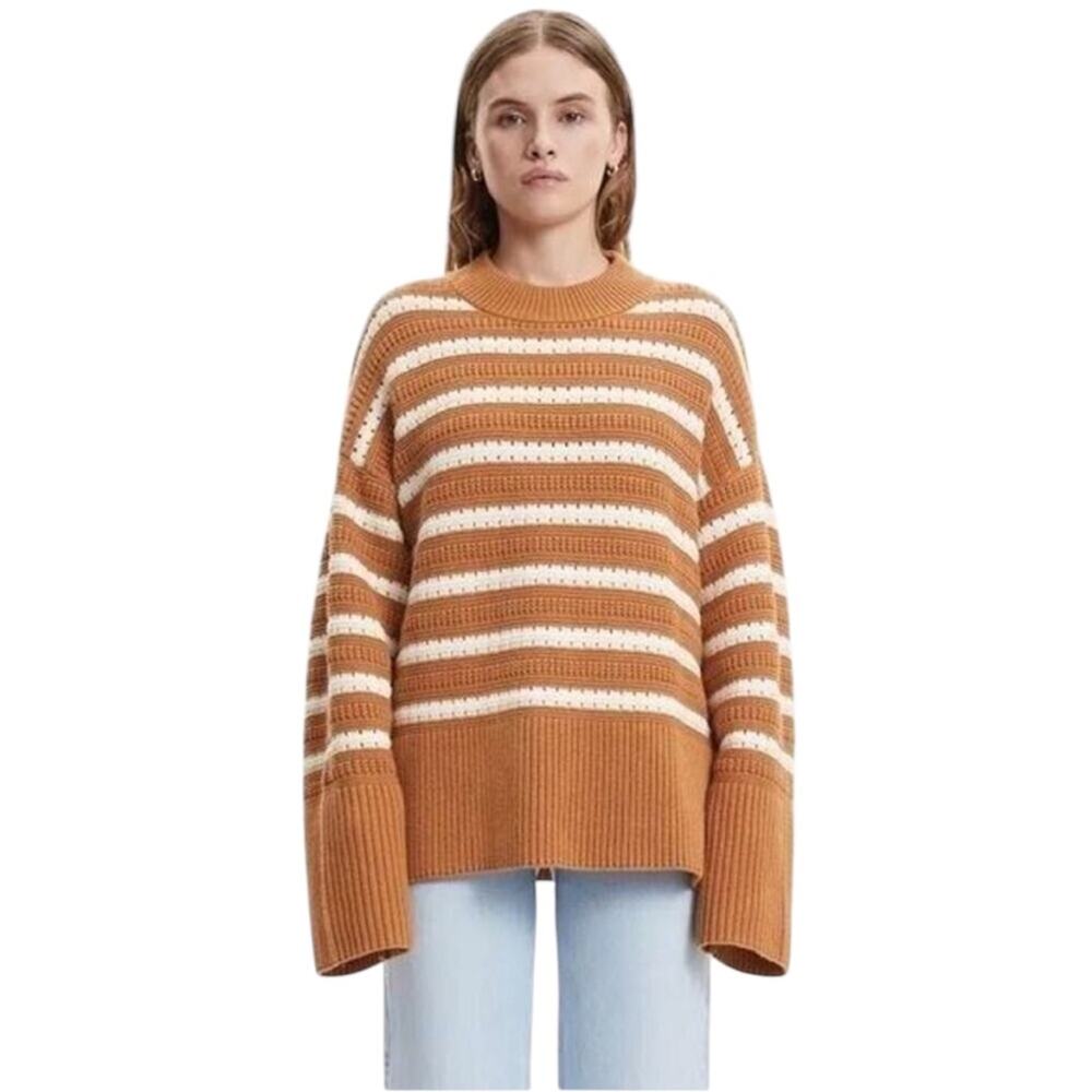 NWOT Samsoe & Samsoe Raili Crew Neck Brown Sugar Sweater – Small